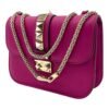 Glam Lock Small Pink Crossbody Bag in Lambskin, Gold hardware - Image 3