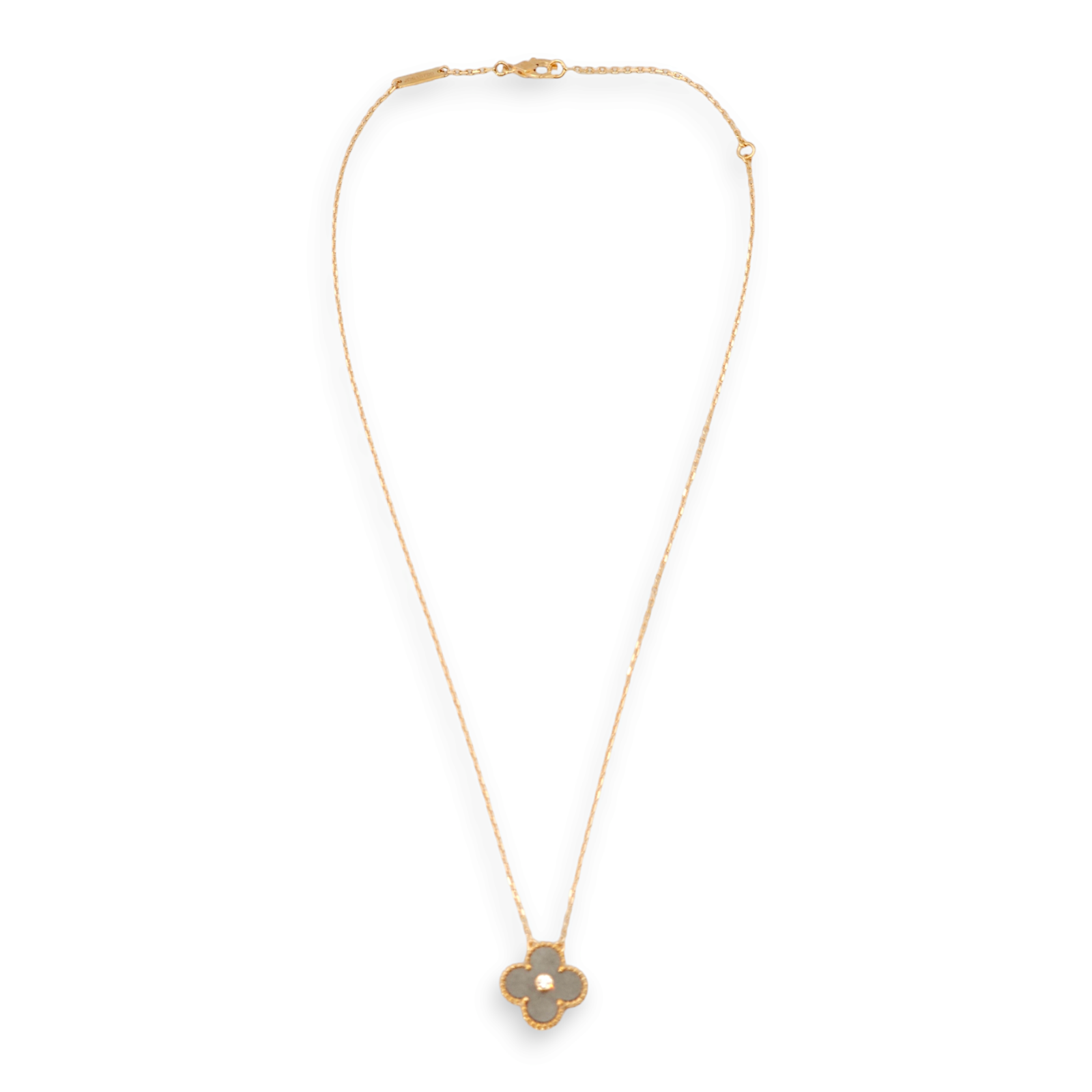 2023 Holiday 1 Diamond Obsidian Necklace in Rose Gold