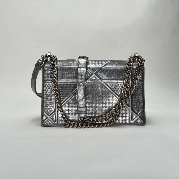 Diorama Medium Silver Shoulder Bag in Calfskin, Silver hardware - Image 2