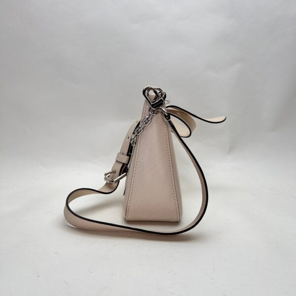 Marelle Shoulder Bag White Shoulder Bag in Epi Leather, Silver hardware - Image 3