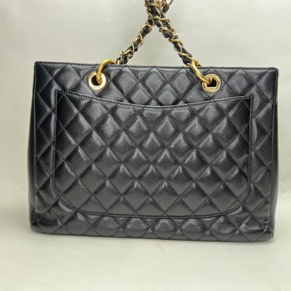 GST Black Tote Bag in Caviar Leather, Gold hardware - Image 2