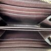 Damier Ebene Zip Brown Wallet in Coated Canvas, Gold hardware - Image 10