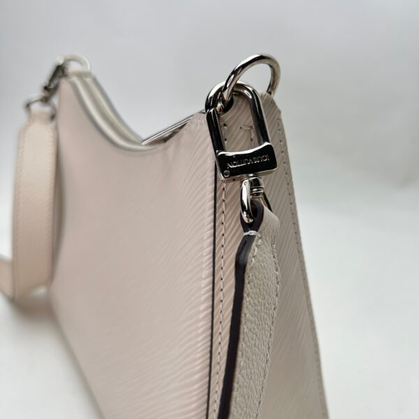 Marelle Shoulder Bag White Shoulder Bag in Epi Leather, Silver hardware - Image 10