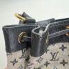 Lin Noelie Monogram Mini Navy Bucket Bag in Canvas, Gold hardware - Image 10