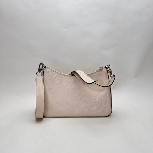 Marelle Shoulder Bag White Shoulder Bag in Epi Leather, Silver hardware - Image 4