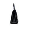 Stripe Cluny MM Black Top Handle Bag in Epi Leather, Silver hardware - Image 4