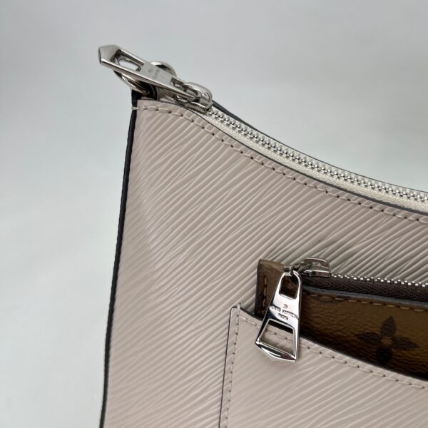 Marelle Shoulder Bag White Shoulder Bag in Epi Leather, Silver hardware - Image 7