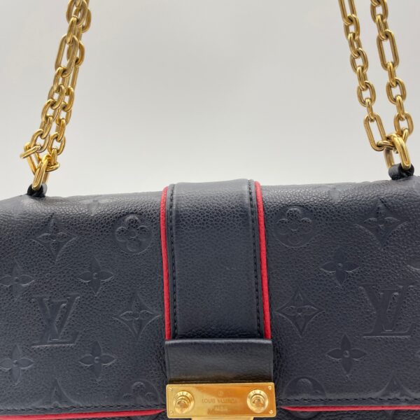 Sulpice One Size Navy Shoulder Bag in Monogram Empreinte Leather, Gold hardware - Image 7