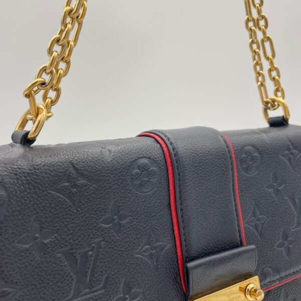 Sulpice One Size Navy Shoulder Bag in Monogram Empreinte Leather, Gold hardware - Image 6