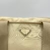 Logo Beige Shoulder Bag in Nylon, Silver hardware - Image 6