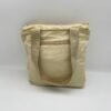 Logo Beige Shoulder Bag in Nylon, Silver hardware - Image 2