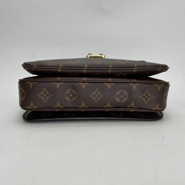 Metis Pochette Brown Crossbody Bag in Monogram Coated Canvas, Gold hardware - Image 5