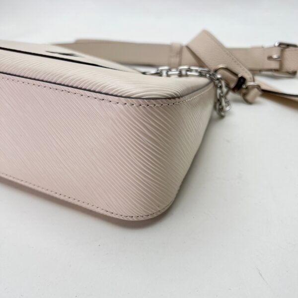 Marelle Shoulder Bag White Shoulder Bag in Epi Leather, Silver hardware - Image 8