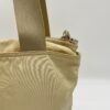 Logo Beige Shoulder Bag in Nylon, Silver hardware - Image 8