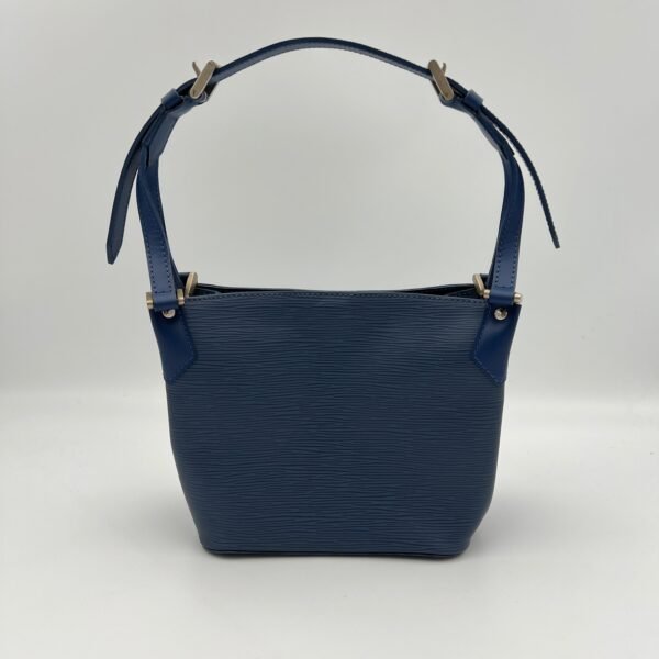 Mandara Blue Top Handle Bag in Epi Leather, Brushed Silver hardware - Image 2