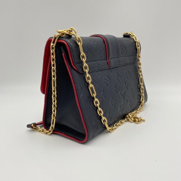 Sulpice One Size Navy Shoulder Bag in Monogram Empreinte Leather, Gold hardware - Image 4