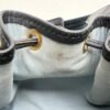 Lin Noelie Monogram Mini Navy Bucket Bag in Canvas, Gold hardware - Image 8