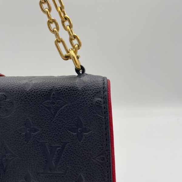 Sulpice One Size Navy Shoulder Bag in Monogram Empreinte Leather, Gold hardware - Image 9