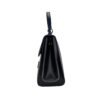 Stripe Cluny MM Black Top Handle Bag in Epi Leather, Silver hardware - Image 3